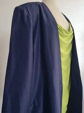 NWOT Vintage Argenti Plus 100% Silk Blazer – Women's Size 24 | Deadstock
